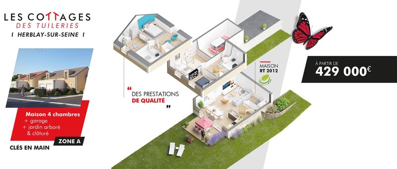 Votre maison neuve individuelle avec jardin et garage 95220